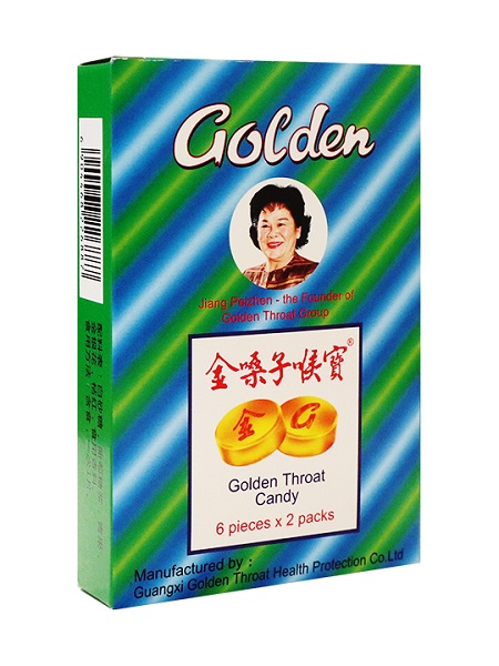 Pastiglie cinesi naturali per la gola - Golden Throat 22.8g.